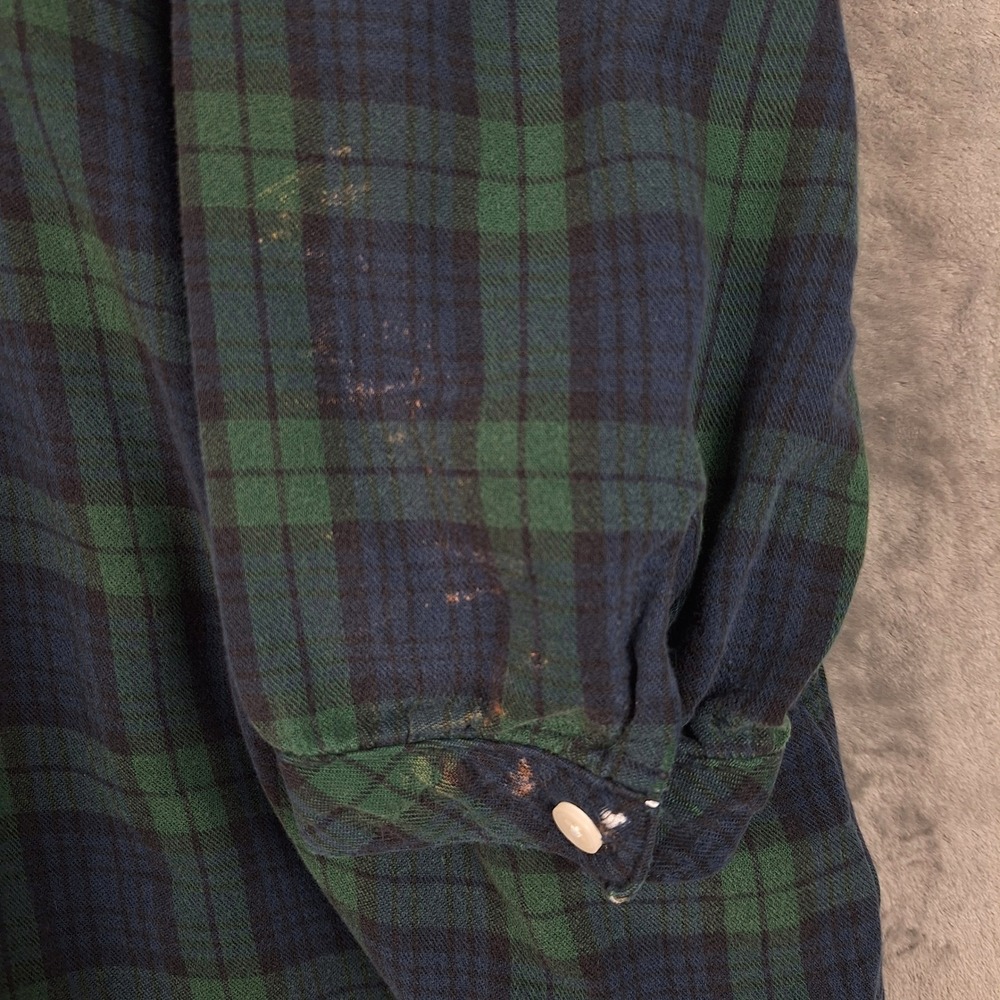 LL Bean Nightgown 3X Scotch Plaid Flannel Cottagecore Sleepwear Pajama Pockets - Picture 3 of 8